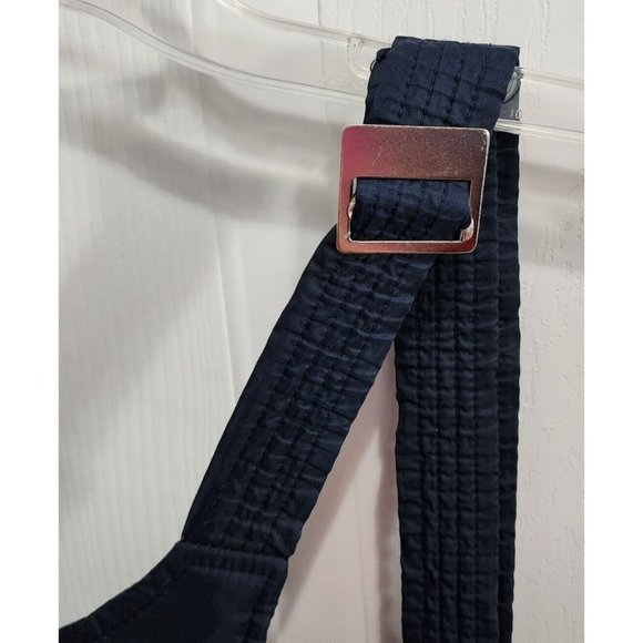 VTG Sno Rags Snow Ski Snowboarding Zip Up Bibs Pants Navy Blue Men's Size 34 - Picture 9 of 13